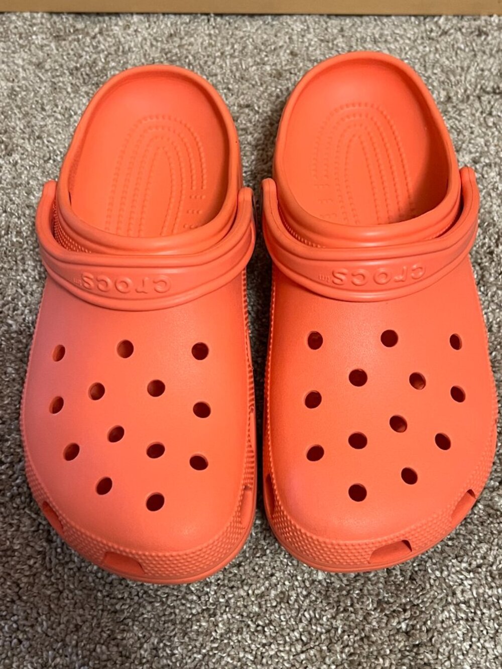 CROCS Classic Orange Clogs: Men’s 10 Women’s 12